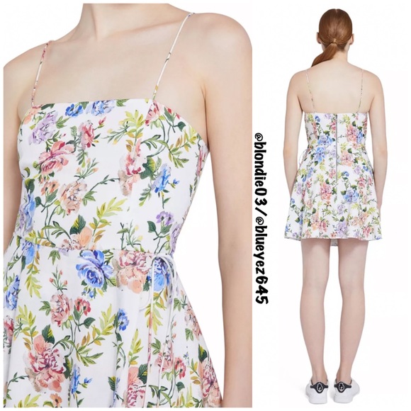 Alice + Olivia Trixie Floral Mini Dress 8 - Picture 2 of 5
